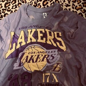 vintage lakers cropped tee #lakers #tiedye